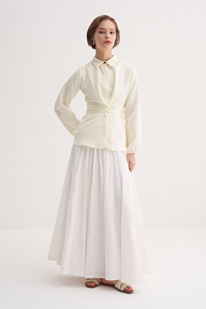 VESNA Önden Bağlamalı Poplin Gömlek