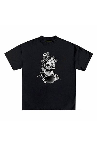 RawNox Unisex Loose Fit Tupac Printed Tshirt