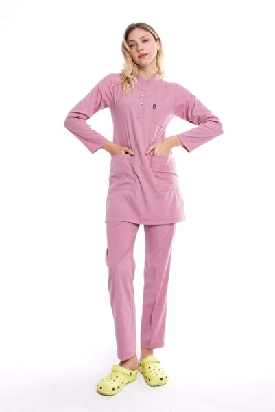 Uçak Medikal Pudra Karya Tesettür Uniform Set