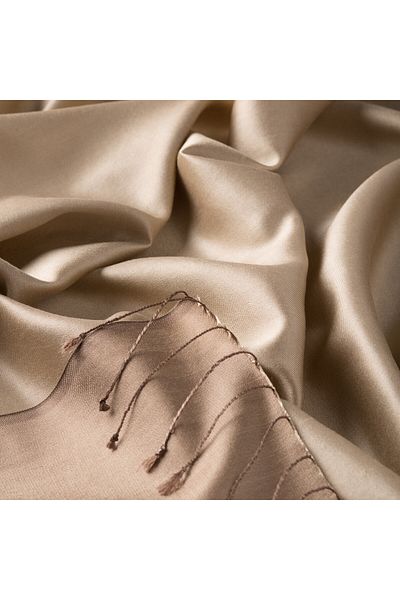 ipekevi Ottoman Beige Silk Mill Double Sided Silk Shawl 927