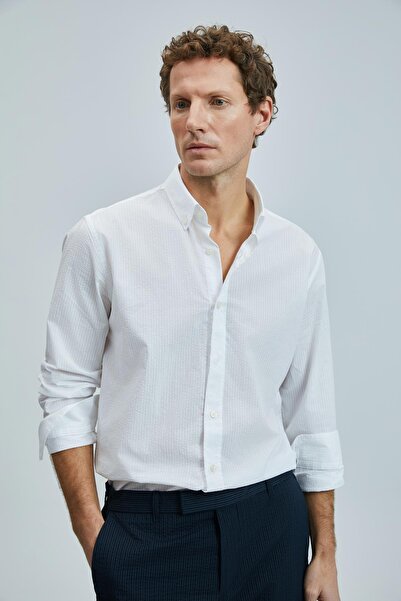 Lufian Ellery Regular Fit Men's White Shirt (111010637)