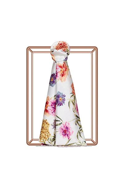ipekevi White Silk Shawl 7651