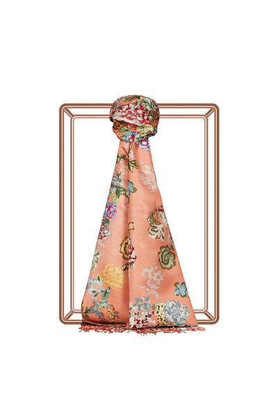 ipekevi Copper Silk Mill Silk Shawl 5716