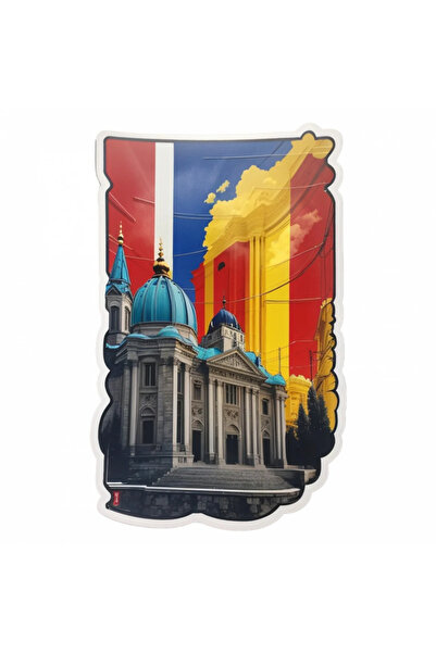 INOVATIX Set de 8 bucăți, autocolant orașul românesc, INOVATIX®. 6 cm