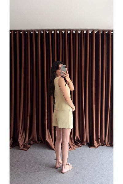 HAZELANNA Starfish Buttoned Yellow Suit