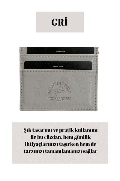 Blatoune Polo Unisex Faux Leather Slim Model Paper Money Compartment Credit Card and Business Card Holder Card Holder