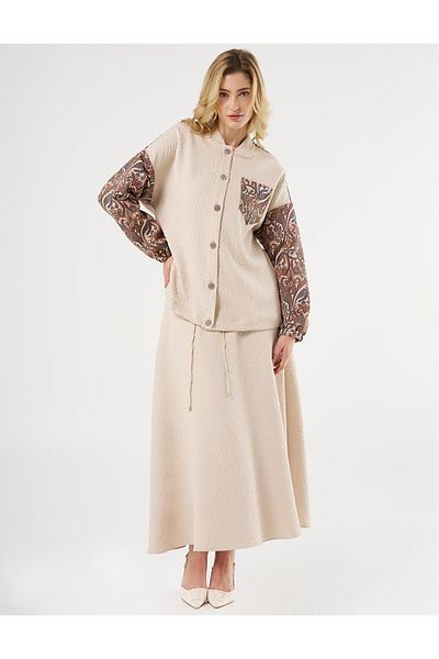 Kayra Μπουφάν με υφή με γαρνιτούρα Jacquard
