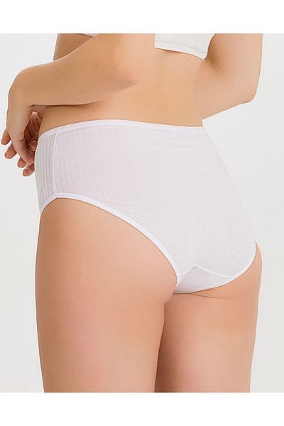 İlke Women's 12 Pack High Waist 100% Cotton Bato Panties