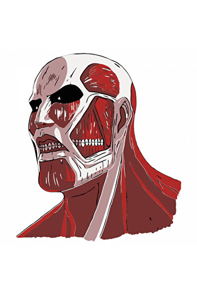 INOVATIX Set de 8 piese, autocolant mască musculară Atac pe Titan Colossal Ti...