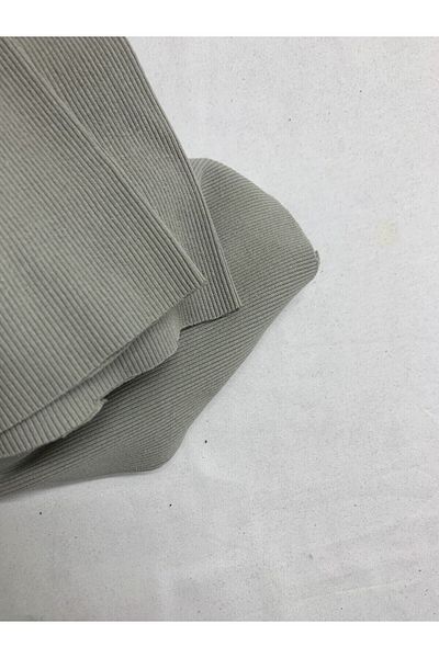 Yiğit Kumaş Gray Camisole (Rib) Fabric, Piece 45X130 cm