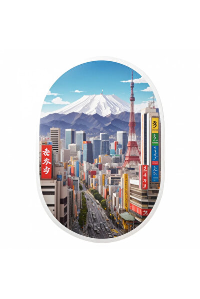 INOVATIX Set de 8 autocolante cu orașul Osaka, INOVATIX®. 6 cm