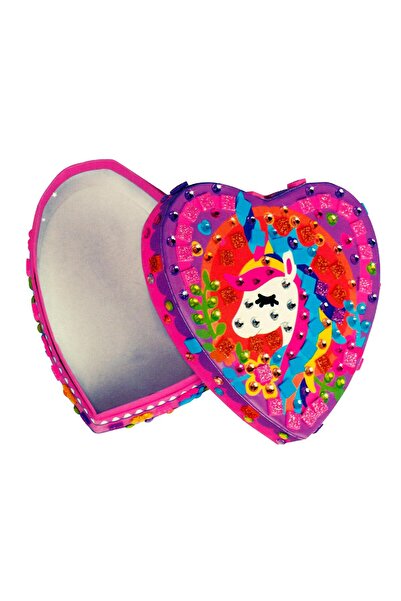 LUDIRO Set Artizanat, Cutie de Bijuterii In Forma de Inimioara, cu Decoratiun...