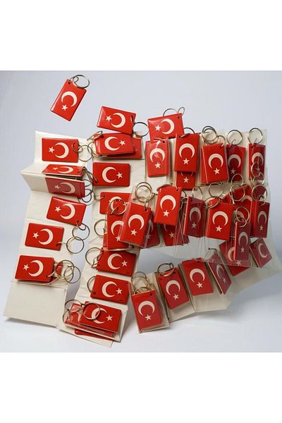 SEM Gate Chip 125 Khz Flag Printed with Keychain 5Pcs