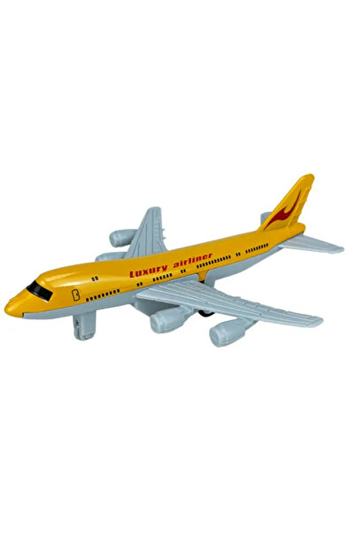 LUDIRO Μινιατούρα Αεροπλάνο, Τραβήξτε Πίσω, Κίτρινο, 13.5x11x2 Εκ.