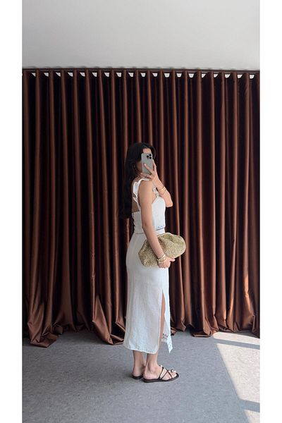 HAZELANNA Embroidered White Suit