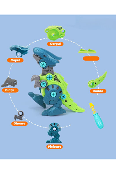 LUDIRO Διαδραστικό παιχνίδι STEM DIY, Κατασκευάσιμος δεινόσαυρος, Βελοκιράπτορας