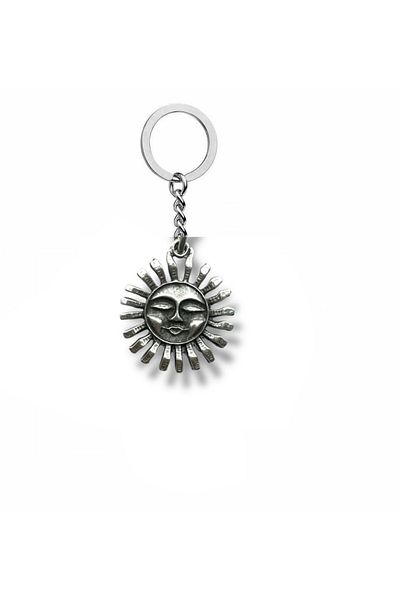 Herşey Nota Unisex Keychain with Smiling Face and Sun Figure |   Cheerful and Alternative Accessory