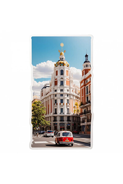 INOVATIX Set de 8 piese, autocolant oraș Madrid, INOVATIX®. 6 cm