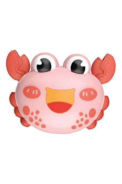 LUDIRO Παιχνίδι Σπρώξιμο και Πήγαινε, Σχήμα Καβουριού, Ροζ, 11x8x5 εκ.