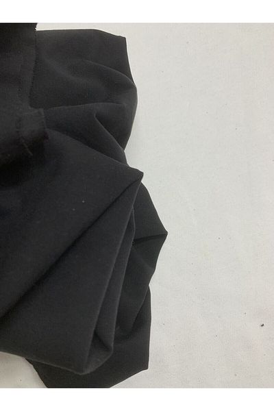 Yiğit Kumaş Flowing Flexible Suit Polyester Combed Fabric, Piece 140X100 cm Black Color