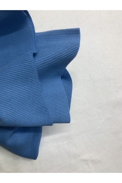 Yiğit Kumaş Blue Camisole (Rib) Fabric, Piece 40X130 cm
