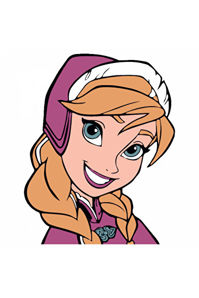 INOVATIX Set de 8 piese, autocolant Anna Frozen, INOVATIX®. 6 cm