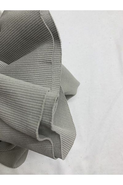 Yiğit Kumaş Gray Camisole (Ribana) Fabric, Piece 60X130 cm