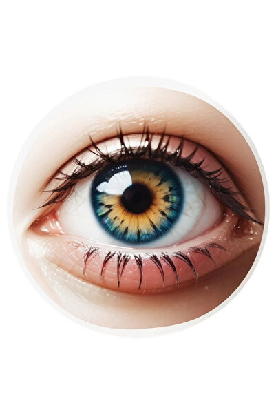 INOVATIX Set de 8 autocolante pentru ochi cu gene, INOVATIX®. 6 cm