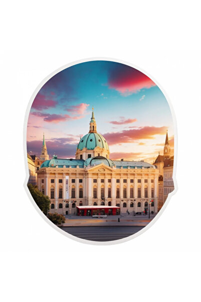 INOVATIX Set de 8 autocolante cu orașul Viena, INOVATIX®. 6 cm