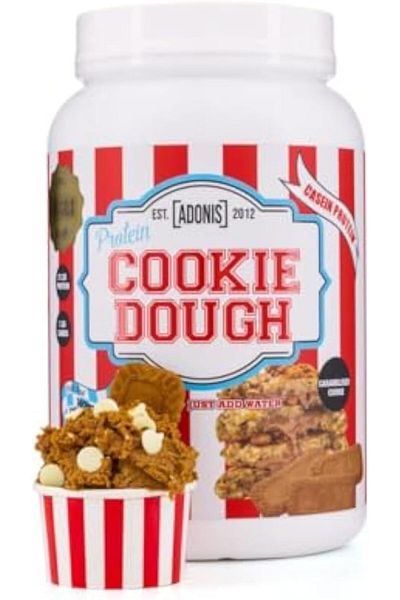 Adonis Gear Adonis High-Protein Cookie Dough, Caramelised Flavor - 1kg Pack, Nutritious Snack