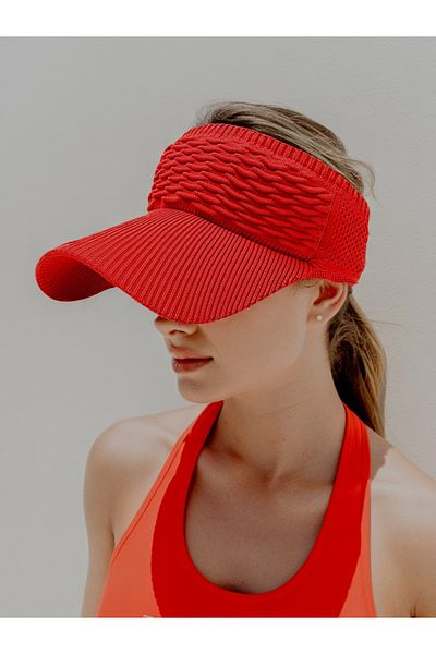 LAGRANZE Summer Knitted Textured Women's Visor Hat