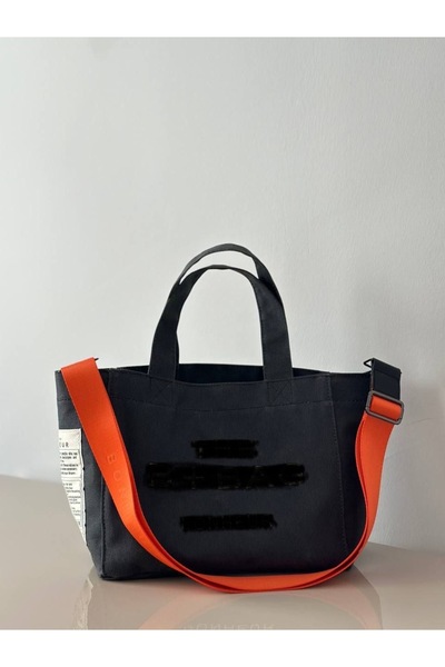 Nues Women's Imported Quality (Anthracite) Waxed Canvas Hand and Shoulder Bag