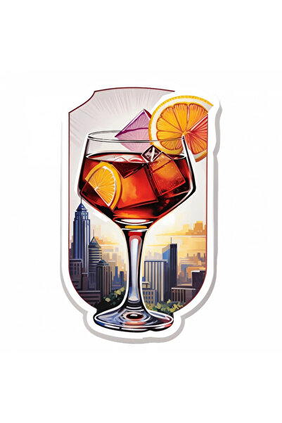 INOVATIX Σετ 8 τεμαχίων, αυτοκόλλητο ποτήρι κοκτέιλ Sazerac, INOVATIX®. 6 εκ.