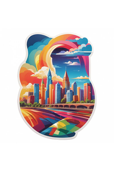 INOVATIX Set de 8 piese, autocolant oraș Galata, INOVATIX®. 6 cm