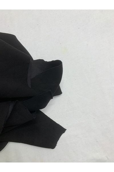 Yiğit Kumaş Flowing Flexible Suit Polyester Combed Fabric, Piece 75X160 cm Black Color