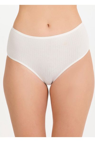 İlke Women's 12 Pack High Waist 100% Cotton Bato Panties