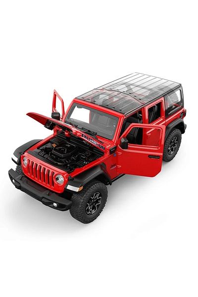 Rastar JEEP WRANGLER RUBICON 4XE RED DIE CUT CAR WITH 1 TO 32 SCALE