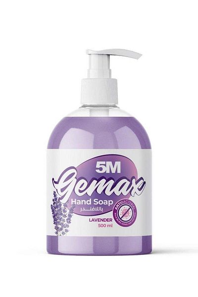 Gemax Hand Wash Antibacterial Lavender Scent 500ml ( 8 PCS )
