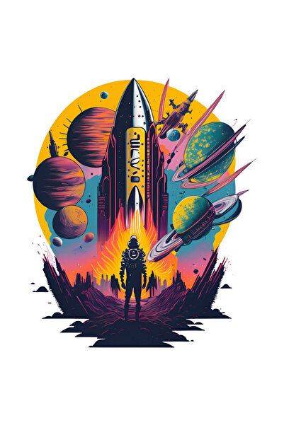 INOVATIX Σετ 8 τεμαχίων, Αυτοκόλλητο Διαστημόπλοιου, INOVATIX®. 6 εκ.