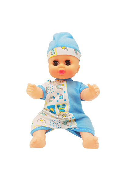 LUDIRO Papusa Bebelus, Cu Muzica, Brate si Picioare Mobile, 28x14x9 Cm, Albastru