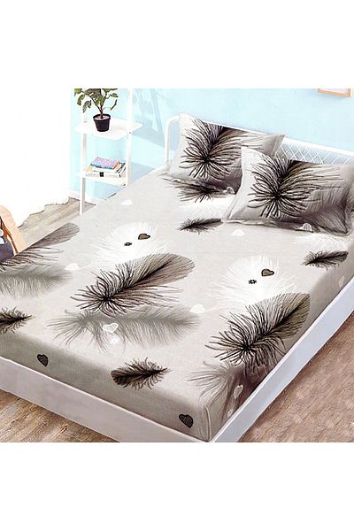 NufJoy Finet Gros Elastic Fitted Sheet Set for Mattress 160x200 cm and 2 Pillowcases 50x70 cm