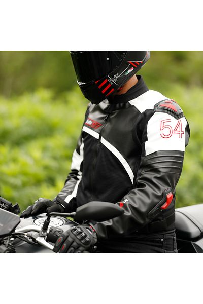 yyk Forte Gt Ar54 Leather – Red Protected Motorcycle Leather Textile Coat Jacket