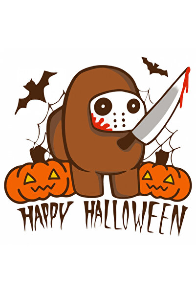 INOVATIX Set de 8 piese, autocolant Among Us Happy Halloween5, INOVATIX®. 6 cm