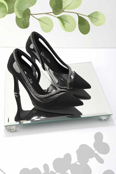 Bambi Matte Black Women's Classic Heeled Shoes K01211770438