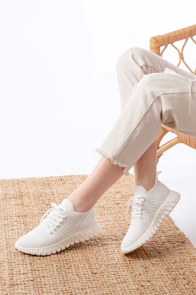 TB Terzi Bey Dm-501 White Lace-Up Failon Sole Casual Sports Shoes