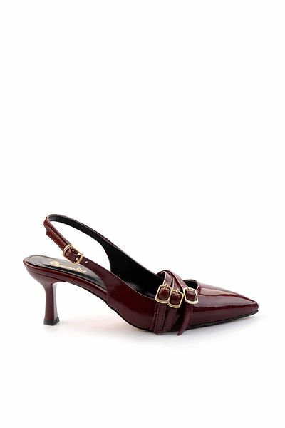 Bambi Pantofi clasici cu toc de damă din piele lăcuită Bordeaux K 01206011108