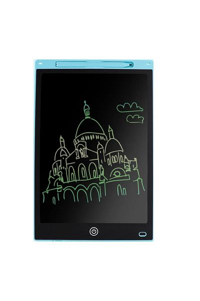LUDIRO LCD Writing and Drawing Tablet, 12 Inch Diagonal, Multicolor Writing, Blue
