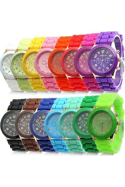Geneva Silicone Wristwatch Jelly Quartz Unisex Geneva