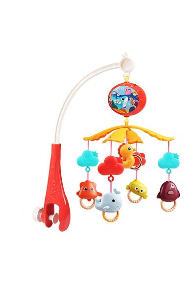 LUDIRO Musical Carousel with Remote Control and Projector, 200 Songs, Adjustable Volume, Red