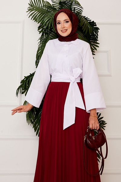EBRUTESETTÜR Side Tie Wide Sleeve Shirt